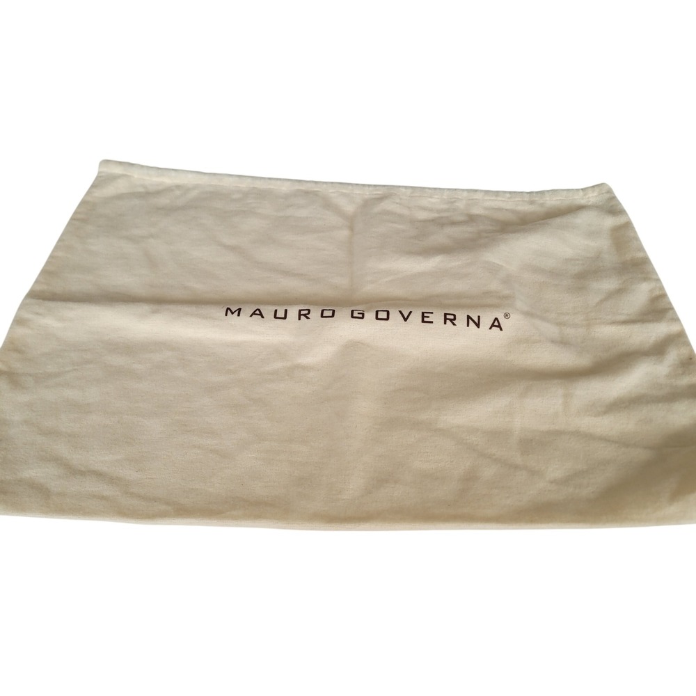 Mauro Governa Cream Flannel Handbag Dust Bag Drawstring Large 20x15
